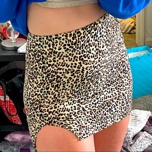 SHEIN cheetah print bodycon skirt